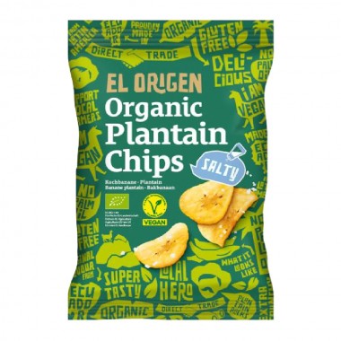 CHIPS DE PLÁTANO BIO CON SAL 80G