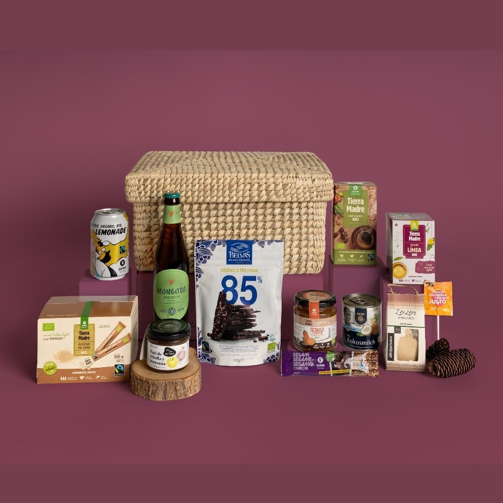 LOTE CESTA ALIMENTACIÓN SIN GLUTEN I TIERRA MADRE OXFAM INTERMÓN