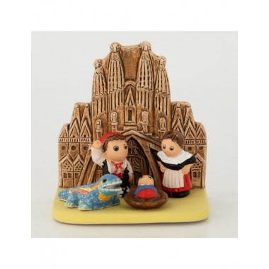 BELEN PESEBRE ARTESANAL NAVIDAD  ESCENA SAGRADA FAMILIA