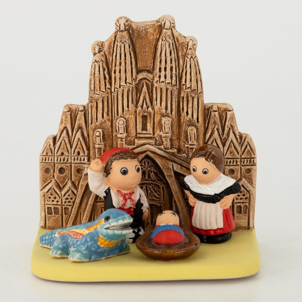 BELEN PESEBRE ARTESANAL NAVIDAD  ESCENA SAGRADA FAMILIA