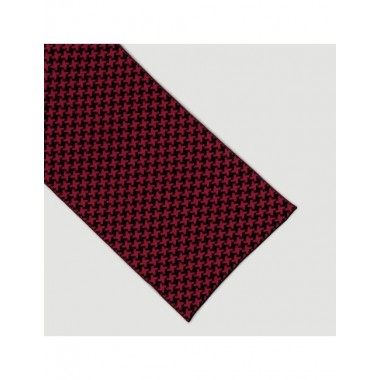 BUFANDA ARTESANAL DE ALGODÓN ORGÁNICO GOMTI NEGRO ROJO VERALUNA