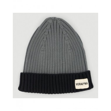 GORRO ARTESANAL DE ALGODÓN ORGÁNICO PLAY COLOR CENIZA VERALUNA