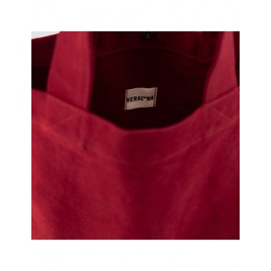 BOLSA TOTEBAG XL DE ALGODÓN ORGÁNICO COLOR ROJO VERALUNA
