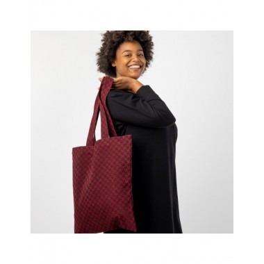BOLSA TOTEBAG XL DE ALGODÓN ORGÁNICO PATA DE GALLO VERALUNA