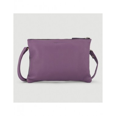 BOLSO HECHO A MANO DE PIEL MODELO SADISAR PRUNO NEGRO VERALUNA