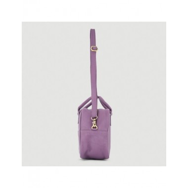 BOLSO HECHO A MANO DE PIEL MODELO RANKALA COLOR PRUNO VERALUNA