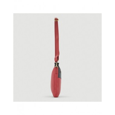 BOLSO HECHO A MANO DE PIEL MODELO CASNER ROJO NEGRO VERALUNA