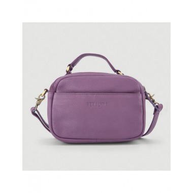 BOLSO HECHO A MANO DE PIEL MODELO CASTY COLOR PRUNO VERALUNA