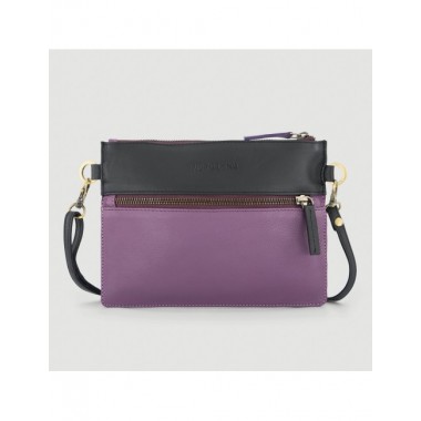 BOLSO HECHO A MANO DE PIEL MODELO MEENA PRUNO NEGRO VERALUNA