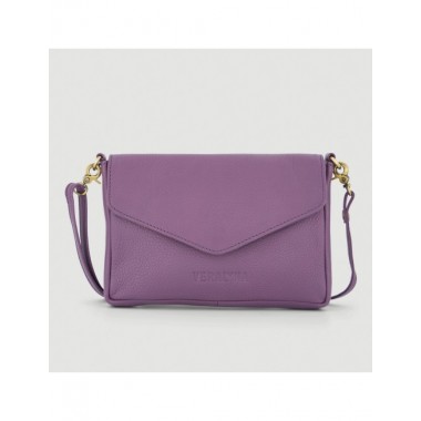 BOLSO HECHO A MANO DE PIEL MODELO SAMU COLOR PRUNO VERALUNA