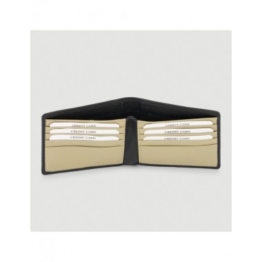 CARTERA HECHA A MANO DE PIEL MODELO AKAHATA SAUCE NEGRO VERALUNA