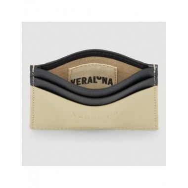 CARTERA HECHA A MANO DE PIEL MODELO JAYA SAUCE NEGRO VERALUNA