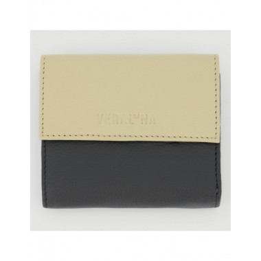 CARTERA HECHA A MANO DE PIEL MODELO ASO SAUCE NEGRO VERALUNA