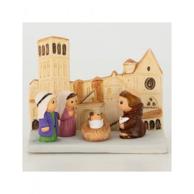 BELEN PESEBRE ARTESANAL NAVIDAD ESCENA ASIS ITALIA