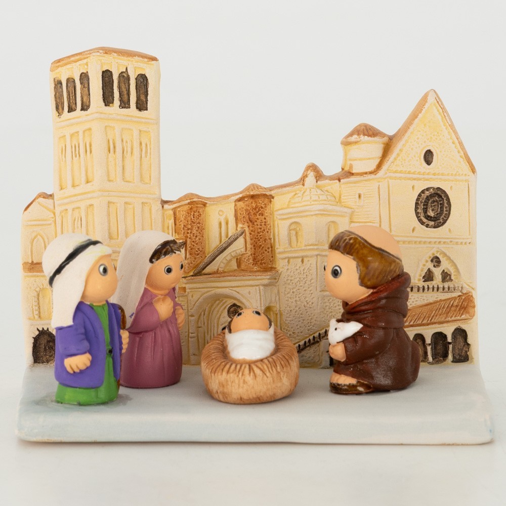 BELEN PESEBRE ARTESANAL NAVIDAD ESCENA ASIS ITALIA