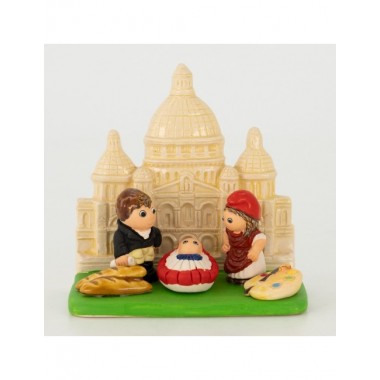 BELEN PESEBRE ARTESANAL NAVIDAD ESCENA PARIS SAGRADO