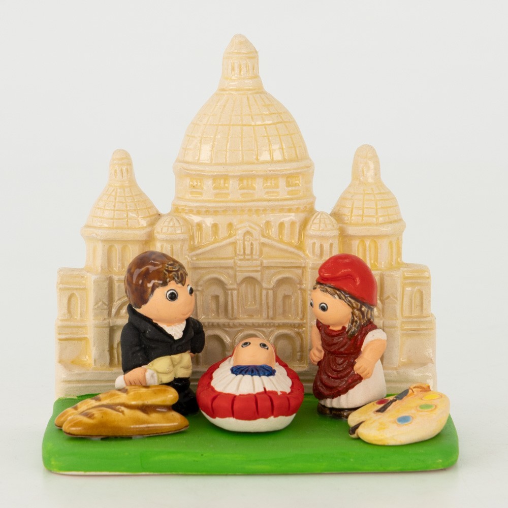 BELEN PESEBRE ARTESANAL NAVIDAD ESCENA PARIS SAGRADO