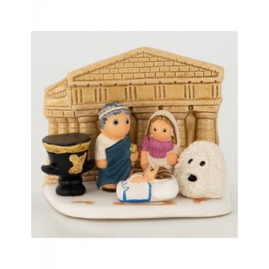 BELEN PESEBRE ARTESANAL NAVIDAD ESCENA GRECIA