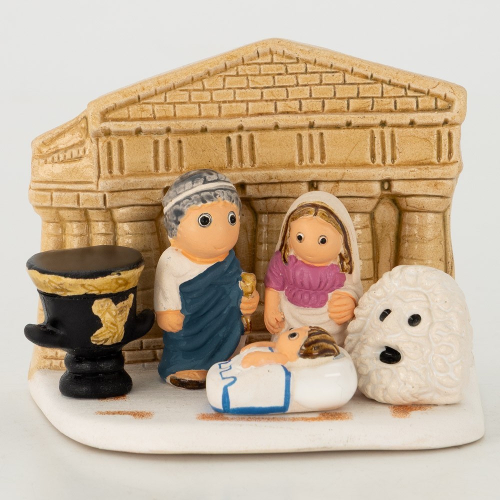 BELEN PESEBRE ARTESANAL NAVIDAD ESCENA GRECIA