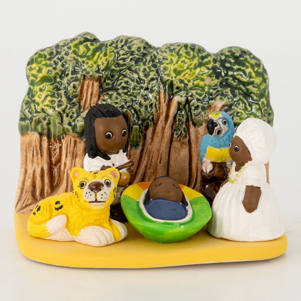 BELEN PESEBRE ARTESANAL NAVIDAD ESCENA BRASIL