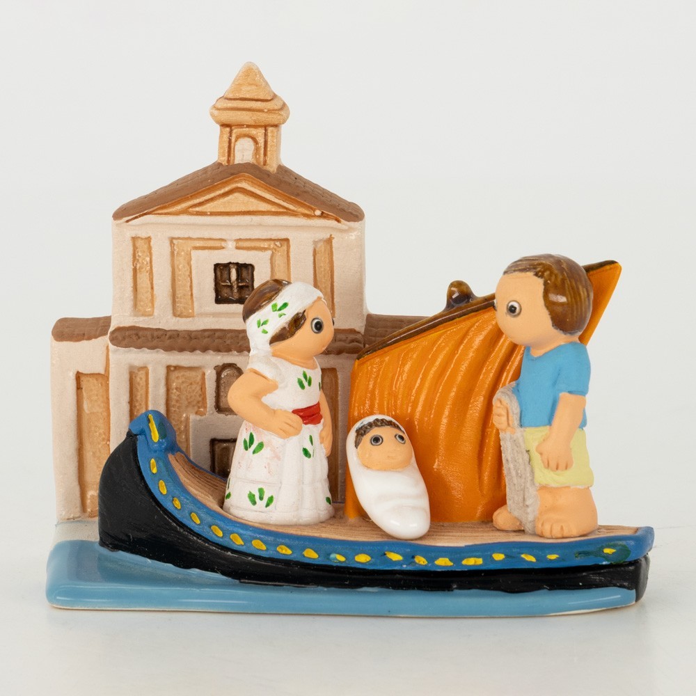 BELEN PESEBRE ARTESANAL NAVIDAD ESCENA MEDITERRÁNEO