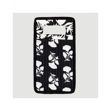 FUNDA CUELGA MOVIL DE ALGODÓN CON MOTIVOS BLANCO NEGRO