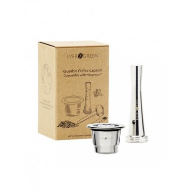 CAPSULA DE CAFÉ REUSABLE DE ACERO INOX NESPRESSO EVERGREEN
