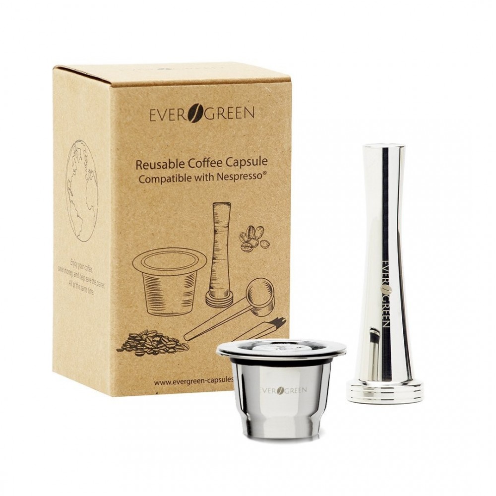 CAPSULA DE CAFÉ REUSABLE DE ACERO INOX NESPRESSO EVERGREEN CAPSULA DE CAFÉ REUSABLE DE ACERO INOX NESPRESSO EVERGREEN