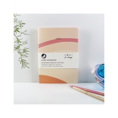 CUADERNO DE PAPEL RECICLADO A5 ROSA
