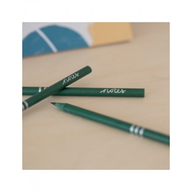 PACK DE 3 LAPICES DE PLASTICO RECICLADO VERDE