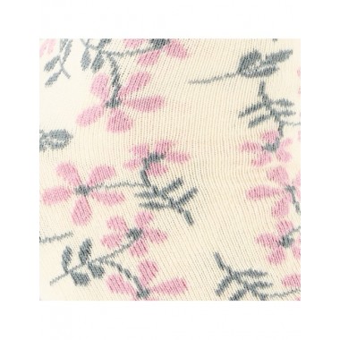 CALCETINES DE ALGODÓN ORGÁNICO MODELO NEW FLORES PINK VERALUNA