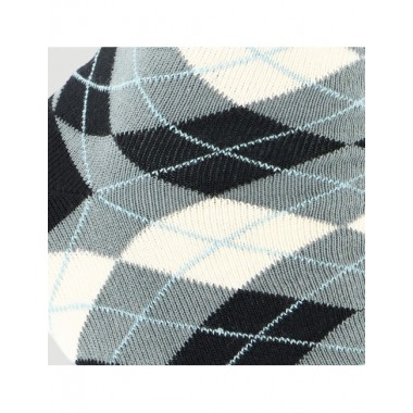 CALCETINES DE ALGODÓN ORGÁNICO MODELO DIAMANTES NEGROS VERALUNA