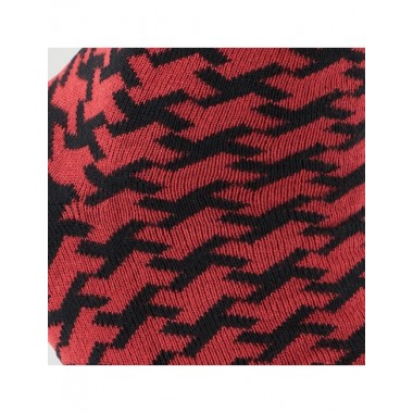 CALCETINES DE ALGODÓN ORGÁNICO PATA DE GALLO COLOR ROJO VERALUNA