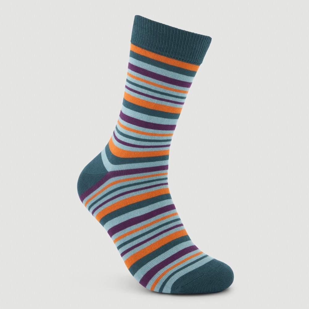 CALCETINES DE ALGODÓN ORGÁNICO MODELO MULTIRAYAS OCEANO VERALUNA