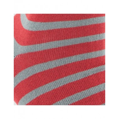 CALCETINES DE ALGODÓN ORGÁNICO MODELO BICOLOR RAYAS ROJAS VERALUNA