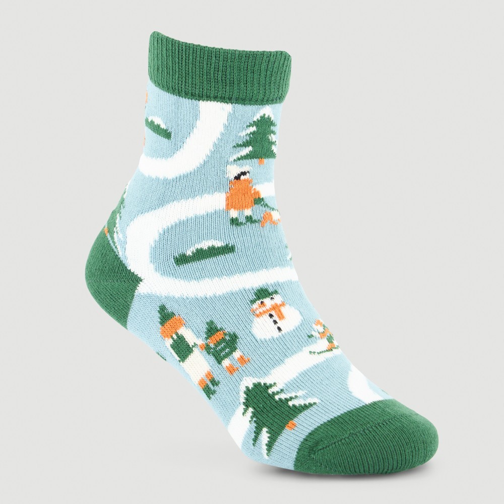 CALCETINES INFANTILES DE ALGODÓN ORGÁNICO PAISAJE INVERNAL VERALUNA