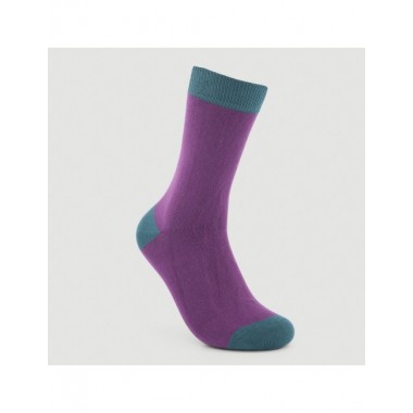 CALCETINES DE ALGODÓN ORGÁNICO EN CAJA REGALO NARANJA MALVA VERALUNA