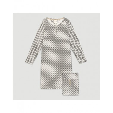 PIJAMA DE MUJER DE ALGODÓN ORGÁNICO FUSA BLOCKS SAUCE VERALUNA