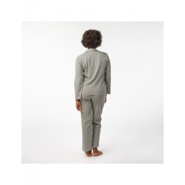 PIJAMA DE MUJER DE ALGODÓN ORGÁNICO SIGMA BLOCKS SAUCE VERALUNA