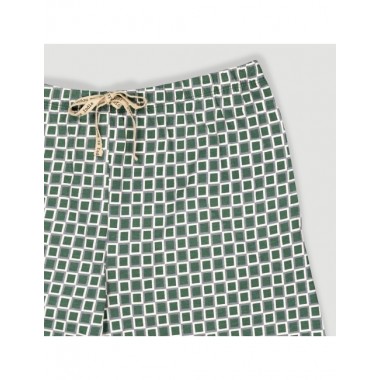 PIJAMA DE MUJER DE ALGODÓN ORGÁNICO SIGMA BLOCKS PRADO VERALUNA