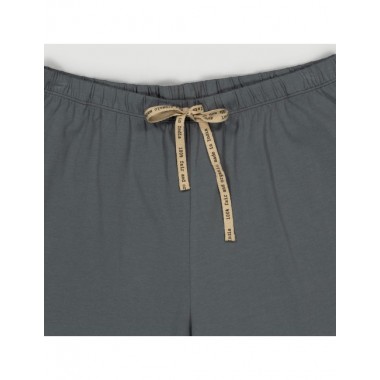 PIJAMA DE MUJER DE ALGODÓN ORGÁNICO TAU COLOR CENIZA VERALUNA