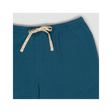 PIJAMA DE MUJER DE ALGODÓN ORGÁNICO BETA BRILLO OCEANO VERALUNA