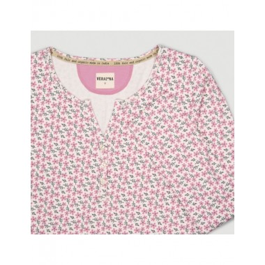 PIJAMA DE MUJER DE ALGODÓN ORGÁNICO BETA FLORES LILO VERALUNA