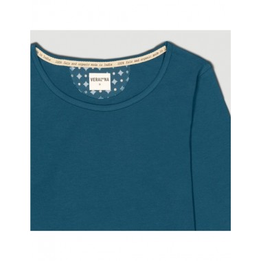 PIJAMA DE MUJER DE ALGODÓN ORGÁNICO GAMMA BRILLO OCEANO VERALUNA