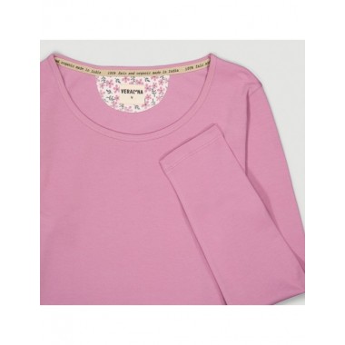 PIJAMA DE MUJER DE ALGODÓN ORGÁNICO GAMMA FLORES LILO VERALUNA