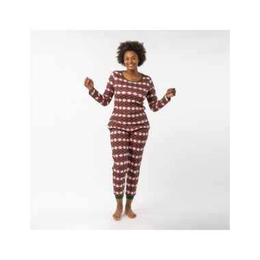 PIJAMA DE MUJER DE ALGODÓN ORGÁNICO NEW XMAS SEASON PRADO VERALUNA