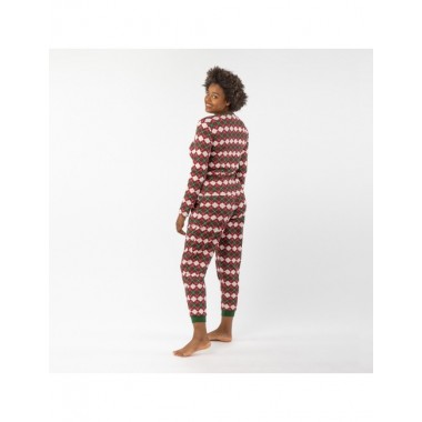 PIJAMA DE MUJER DE ALGODÓN ORGÁNICO NEW XMAS SEASON PRADO VERALUNA