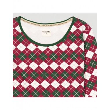 PIJAMA DE MUJER DE ALGODÓN ORGÁNICO NEW XMAS SEASON PRADO VERALUNA