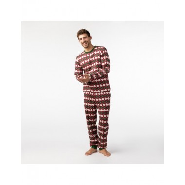 PIJAMA DE HOMBRE DE ALGODÓN ORGÁNICO NEW XMAS SEASON PRADO VERALUNA