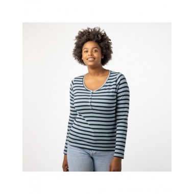 CAMISETA DE MUJER DE ALGODÓN ORGÁNICO NEW PSI TURMALINA NEGRO VERALUNA